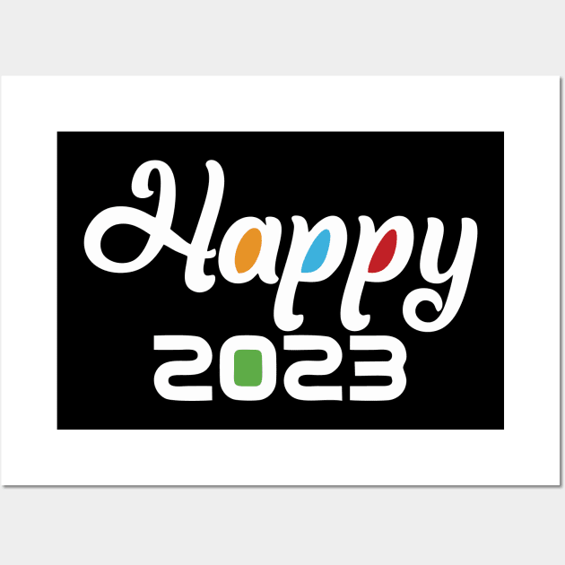 MERRY CHRISTMAS - HAPPY NEW YEAR 2023 Wall Art by levelsart